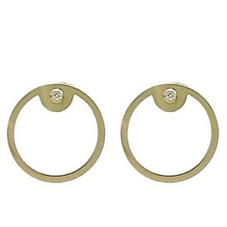 Foto de 71-10479 - PENDIENTES CÍRCULO CIRCONITA 8MM 18K