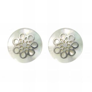 Foto de 29-19859 - *OFERTA* PENDIENTES PLATA NÁCAR FLOR 11MM