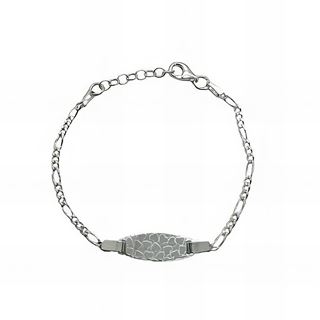 Foto de 20-A3+1B60G - PULSERA PLATA PLACA GRABADA 3X1 16CM (INCLUIDO ALARGADOR 2CM)