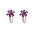 Foto de 25-1712 - PENDIENTES PLATA CIRCONITA FLOR ROJA 9MM