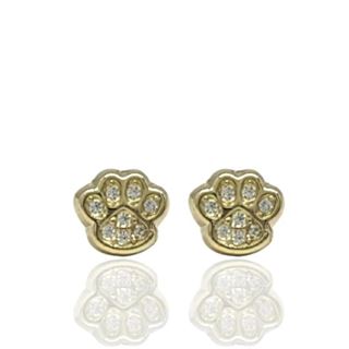 Foto de 51-84008 - PENDIENTES HUELLA CIRCONITA 5.5MM 18K