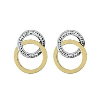 Foto de 71-10067 - PENDIENTES NUDO BICOLOR CIRCONITA 16MM 18K