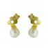Foto de 75-20430 - PENDIENTES BEBÉ FLORES PERLA BRILLANTE 8MM 18K