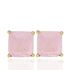 Foto de 05-3988RS-6 - PENDIENTES PIEDRAS COLOR ROSA 6X6MM PRESIÓN 18K