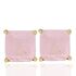 Foto de 05-3988RS - PENDIENTES PIEDRAS COLOR ROSA 8X8MM PRESIÓN 18K