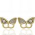 Foto de 51-1859906 - PENDIENTES MARIPOSA BICOLOR CIRCONITA 6MM 18K