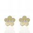 Foto de 99-PT823 - PENDIENTES FLOR CIRCONITA MATE-BRILLO 5MM 18K