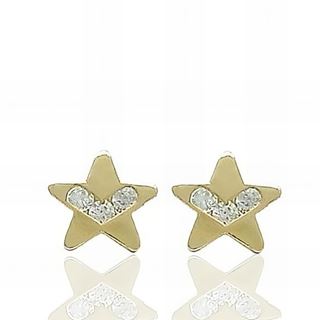 Foto de 99-PT789 - PENDIENTES ESTRELLA CIRCONITA 5.5MM 18K