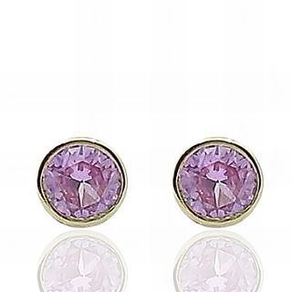 Foto de 70-4MMR - PENDIENTES CHATÓN ROSA 4MM 18K
