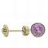 Foto de 70-4MMR - PENDIENTES CHATÓN ROSA 4MM 18K