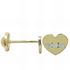 Foto de 99-PT820 - PENDIENTES CORAZÓN CIRCONITA MATE-BRILLO 4MM 18K
