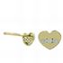 Foto de 99-PT820 - PENDIENTES CORAZÓN CIRCONITA MATE-BRILLO 4MM 18K