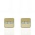 Foto de 99-PT822 - PENDIENTES CUADRADOS CIRCONITA MATE-BRILLO 4MM 18K