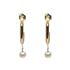 Foto de 71-11135 - PENDIENTES ARO 2X16MM OVAL CON PERLA 4MM 18K