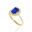 Foto de 28-0371SZ - SORTIJA PIEDRA COLOR ZAFIRO CIRCONITA 10MM 18K