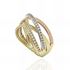 Foto de 12-2598TS - SORTIJA TRICOLOR CIRCONITA 10MM 18K