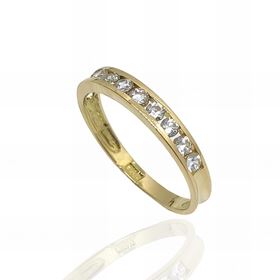 Foto de 40-1031S - SORTIJA CIRCONITA CARRIL 3MM 18K