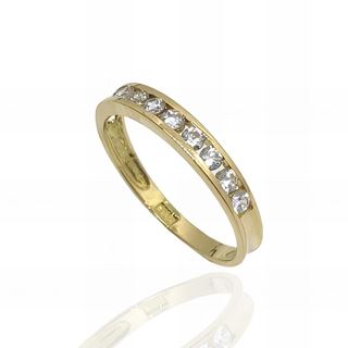 Foto de 40-1031S - SORTIJA CIRCONITA CARRIL 3MM 18K