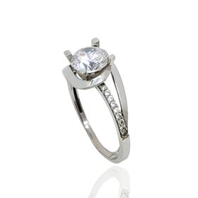 Foto de 44-465BS - SORTIJA CIRCONITA 6MM O.B. 18K
