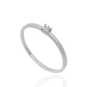Foto de 71-11445B - SORTIJA CIRCONITAS BAGUETTE 2.5MM O.B. 18K