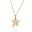Foto de 71-10974G - GARGANTILLA ESTRELLA BRILLO CALADA 15MM 45CM (ANILLA A 5CM) 18K