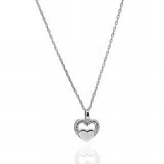 Foto de 40-7216BG - GARGANTILLA CORAZÓN CIRCONITA 7MM CADENA 42CM O.B. 18K