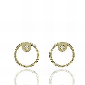 Foto de 71-10478 - PENDIENTES CÍRCULO CIRCONITA 6MM 18K