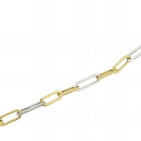 Foto de 10-28-10018 - PULSERA COMBINADA BICOLOR 5.5X20CM (5,40gr) 18K