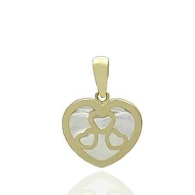 Foto de 62-423 - COLGANTE CORAZÓN NÁCAR 13X14MM 18K