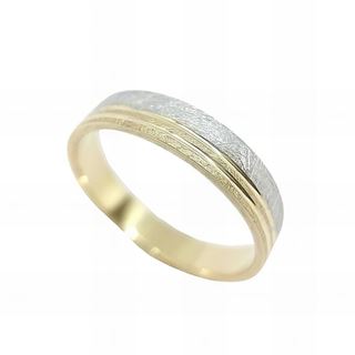 Foto de 10-351-354-15 - ALIANZA MATE-BRILLO BICOLOR 4MM 18K