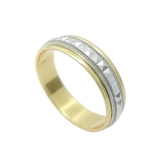 Foto de 10-351-694-14 - ALIANZA LAPIDADA BICOLOR 5MM 18K