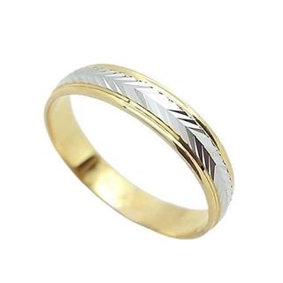 Foto de 10-351-825-15 - ALIANZA ESPIGA BICOLOR 4MM 18K