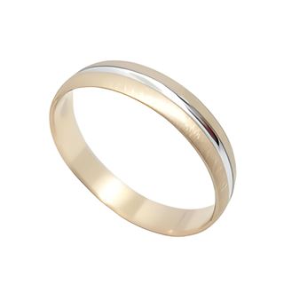 Foto de 10-351-925-15 - ALIANZA BICOLOR BLANCO Y ROSA 4MM 18K