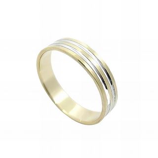 Foto de 10-351-945-17 - ALIANZA BICOLOR SURCOS BRILLO 4MM 18K