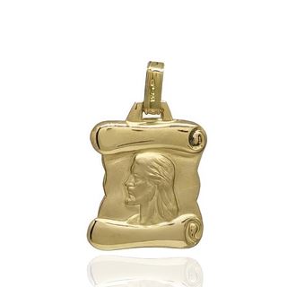 Foto de 95-2110-4 - PLACA PERGAMINO CRISTO 4º TAMAÑO 22X20MM (3,93gr) 18K