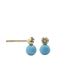 Foto de 87-21-3T - PENDIENTES TÚ Y YO TURQUESA 3MM 18K