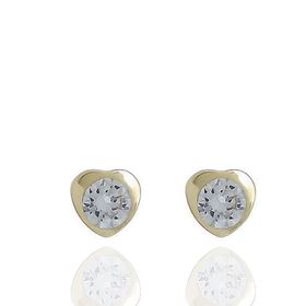Foto de 51-200065 - PENDIENTES CHATÓN CORAZÓN 3MM 18K