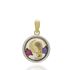 Foto de 62-682 - MEDALLA VIRGEN NIÑA NÁCAR-ESMALTE 12MM 18K