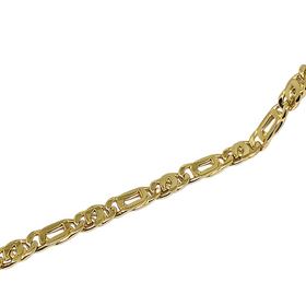 Foto de 10-456-046-19 - PULSERA OJO DE PERDIZ COMBINADA 4.5MM 19CM (5,05gr) 18K