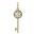 Foto de 28-508665 - COLGANTE LLAVE BICOLOR 30MM 18K