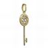Foto de 28-508665 - COLGANTE LLAVE BICOLOR 30MM 18K