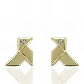 Foto de 51-2001561 - PENDIENTES PAJARITA CIRCONITA 6X6MM 18K