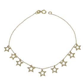Foto de 10-501-133 - PULSERA 9 ESTRELLAS 7MM 19CM 18K