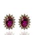 Foto de 10-10054PR - PENDIENTES RUBÍ CIRCONITA 10MM PRESIÓN 18K