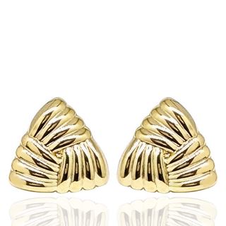 Foto de 51-2203515 - PENDIENTES TRIÁNGULO GALLONADOS GRANDES 10MM 18K