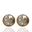Foto de 96-18263F - PENDIENTES REDONDOS PIEDRA FUMÉ 10MM 18K