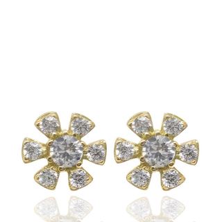 Foto de 40-7403 - PENDIENTES FLOR CIRCONITA 8.5MM 18K