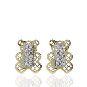 Foto de 51-1229304 - PENDIENTES OSO BICOLOR CIRCONITA 10X8MM 18K
