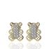 Foto de 51-1229304 - PENDIENTES OSO BICOLOR CIRCONITA 10X8MM 18K