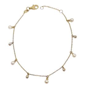 Foto de 28-2245 - PULSERA PERLAS CIRCONITA 3MM 19CM (ANILLA A 2CM) 18K